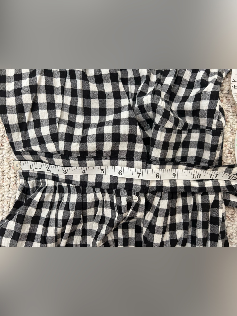 Sezane Marielle Dress - White / Black Gingham - US2 / FR34 - Picture 14 of 16